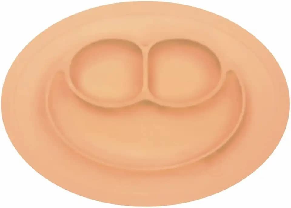 Prato Silicone com divisorias Laranja - Turminha Guara