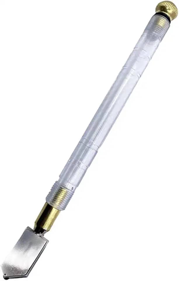 Cortador De Vidro Profissional Riscador Manual Com Bisnaga Dosadora Reservatório