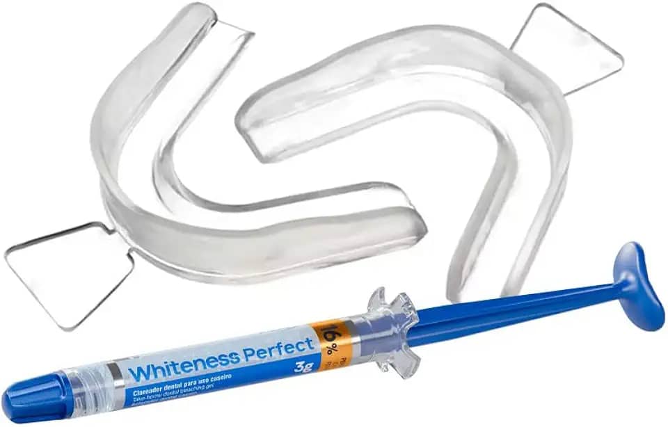Kit 1 Clareador Dental Moldeira Whiteness Perfect 16% Fgm