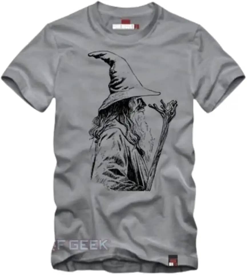 Camiseta Gandalf O Senhor Dos Anéis-hobbits Cinza Mescla