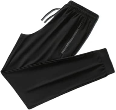 Calça Jogger Preta Masculina Dry Fit Com Fitas Esportiva