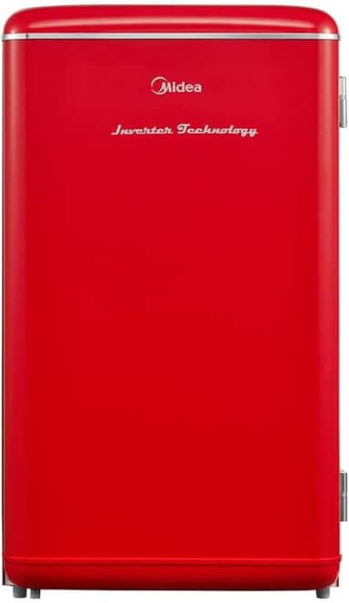 Frigobar Retrô 93 litros Vermelho Inverter Bivolt Midea