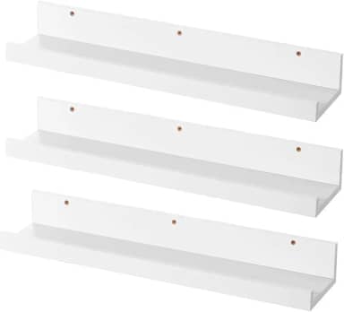 Kit 3 Prateleiras para Quadros e Livros 100cm x 12cm