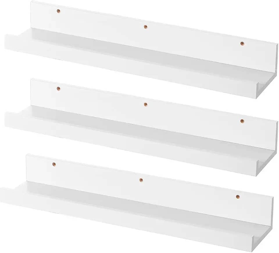 Kit 3 Prateleiras para Quadros e Livros 100cm x 12cm