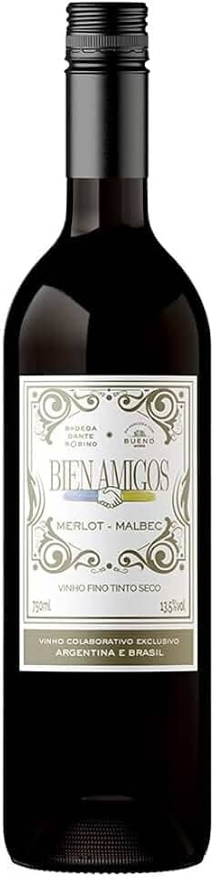 Bien Amigos - Vinho Tinto Seco, Merlot - Malbec, Garrafa 750 ml