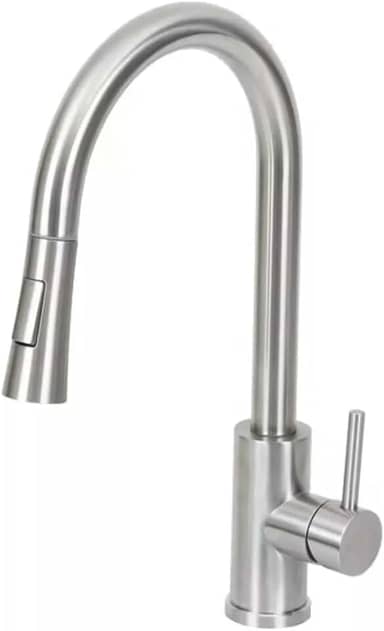 Torneira inox Monocomando Extensível Gourmet C/ducha Flexível