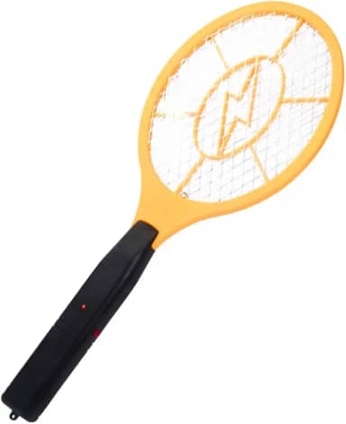 Raquete Elétrica Mata-Moscas Portátil 1 Unidade – Raquete Elétrica de Insetos para Mosquitos e Moscas - Seguro, Eficiente e Alça Antiderrapante