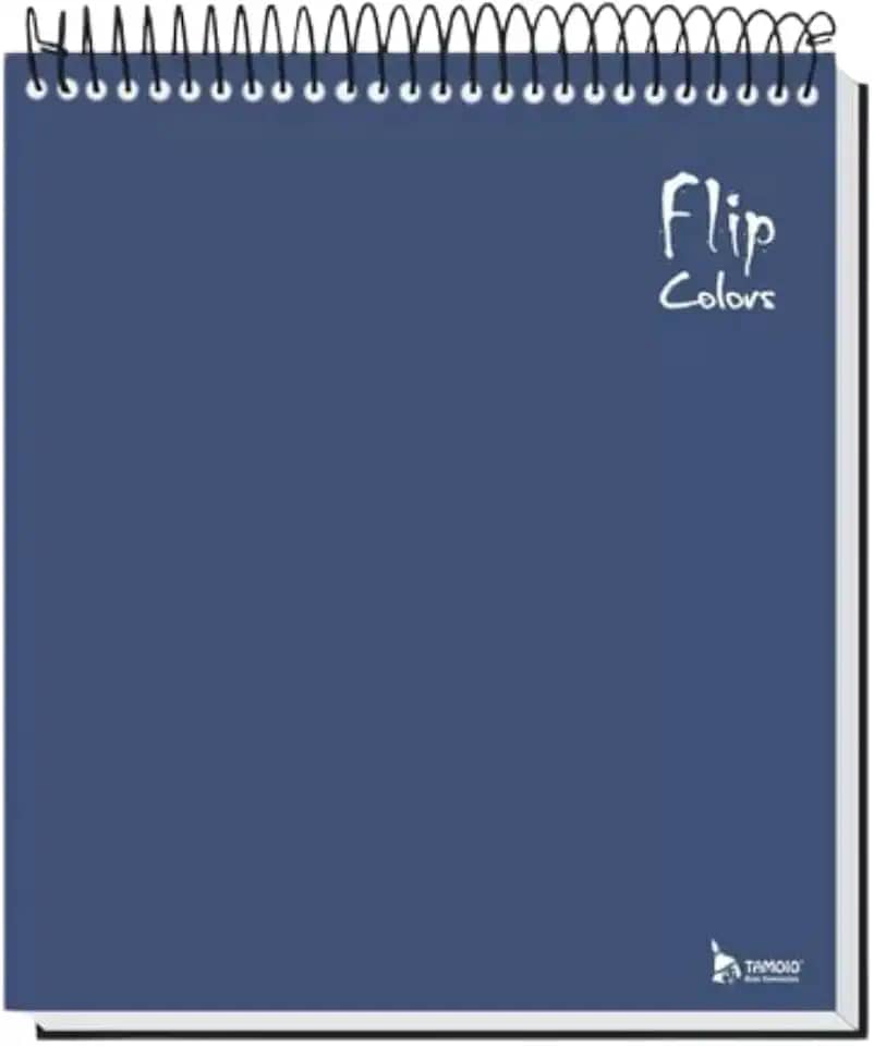 Caderno Flip Azul Marinho Capa Dura 10 matéria 160 Folhas