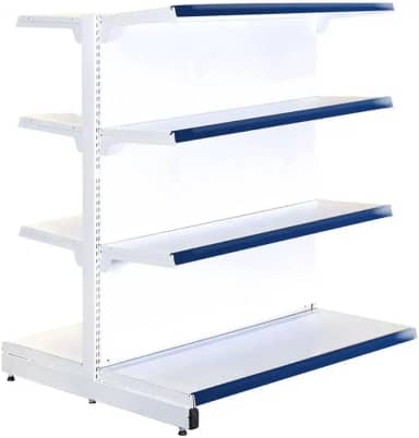 Gôndola Prateleira Supermercado 4 Níveis 40x30 New Plus 1,40m Central Continuação Azul - Sa Gôndolas