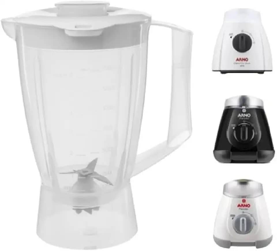 Copo Serve P/Liquidificador Arno Optimix Tampa Branca Translucido Arno Optmix