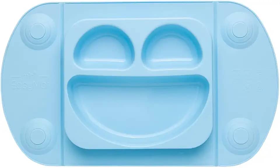 Mimo Style Prato de Silicone Portátil para Bebê Rosa com Ventosas Fixadoras, Compatível com Cadeiras de Alimentação Alta Higiênico e Livre de BPA - Para uma Refeição Organizada e Livre de Bagunças