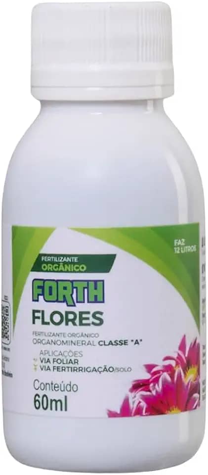 Adubo Forth Flores, Fertilizante Concentrado, Floração, NPK (Nitrogênio, Fósforo, Potássio), Micronutrientes, Dupla Ação, 60ml
