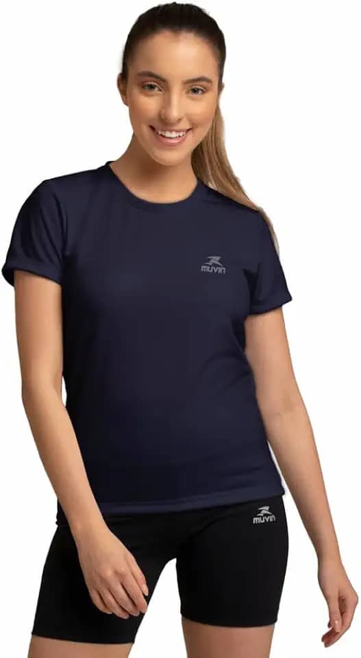 Camiseta Dry Basic SS FPS 50 Muvin – Manga Curta – Feminina – Proteção Solar UV50 – Camiseta Para Academia Treino Funcional – Pilates – Yoga – Corrida – Ginástica Fitness – Caminhada – Secagem Rápida