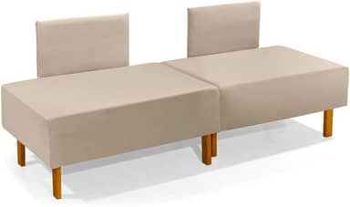 Cama Dobrável Portátil Para Camping Viagens Acomodar Visitas Com Encosto Bege