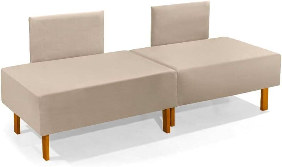 Cama Dobrável Portátil Para Camping Viagens Acomodar Visitas Com Encosto Bege