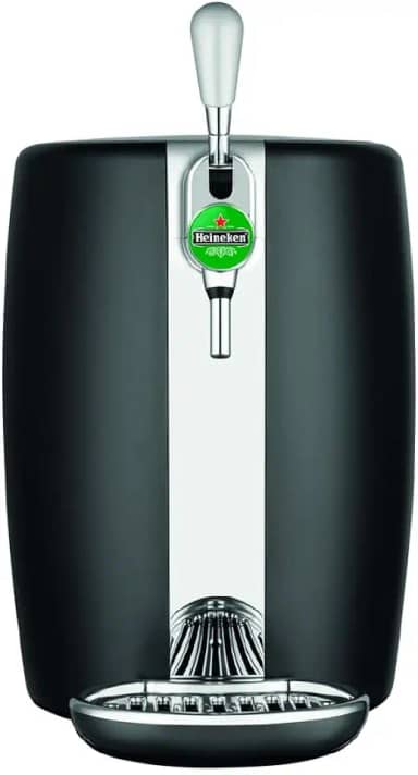 Chopeira Elétrica KRUPS Beertender 5L B101, Acabamento em Inox, Compatível com Barril Heineken, Preta, 110V