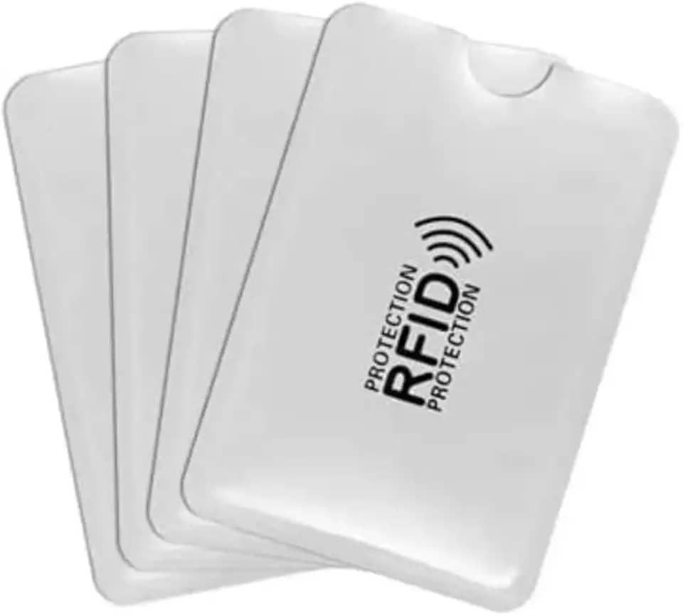 6 Envelopes Rfid Bloqueador Cartão De Crédito Contactless prata