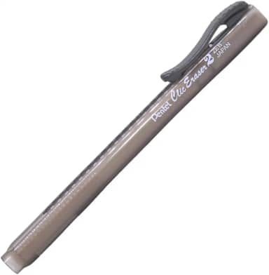 Borracha Clic Eraser Pentel Transparente Preta