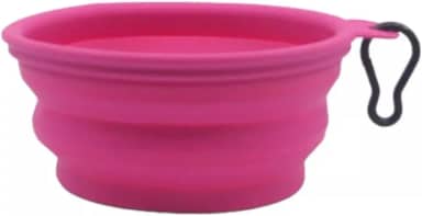 Genérico - Pote para Pet Dobrável e Retrátil - Comedouro e Bebedouro 450 ml - Cor: ROSA