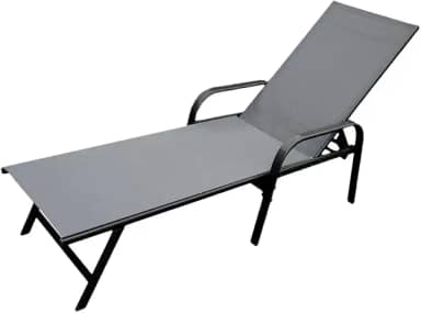 Espreguiçadeira Premium para Piscina em tela Sling - RM Decor (Grafite)