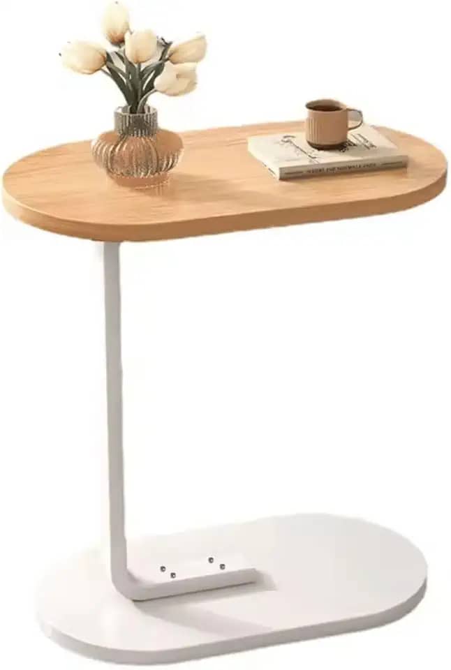 Mesa de Apoio Lateral Mesinha de Canto em MDF Sala Sofá Quarto Cama Mesa (Marrom)