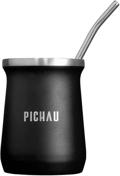 Cuia Mate Pichau HR60 de Aço Inox | Alta Durabilidade | Ideal Para Chimarrão ou Tereré | 236ml | Preto | PG-HR60-BL01
