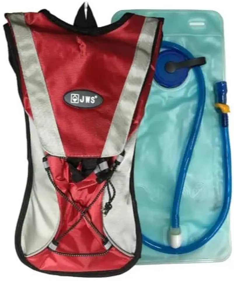 Mochila de Hidratação para Ciclismo, Caminhada, Corridas, Trecking, Trilhas, com Refil de Água 2L, Porta Documentos, 48x23cm, Alças Ajustáveis