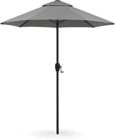 Ombrelone Guarda Sol 2,40m Praia Piscina 8 Varetas com Manivela para Jardim Varanda