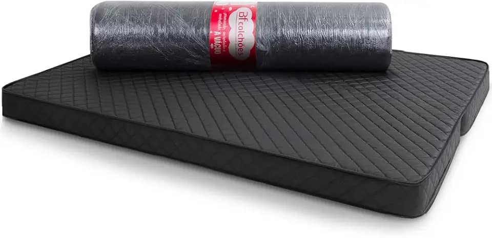 Colchão Casal Espuma D33 Dobrável Multiuso 3 em 1 Firme a Vácuo BF Colchões