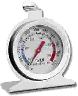 Termômetro Para Forno Analógico com Medição Precisa em Aço Inox Temperatura de 50°C até 300°C Culinário Cozinha