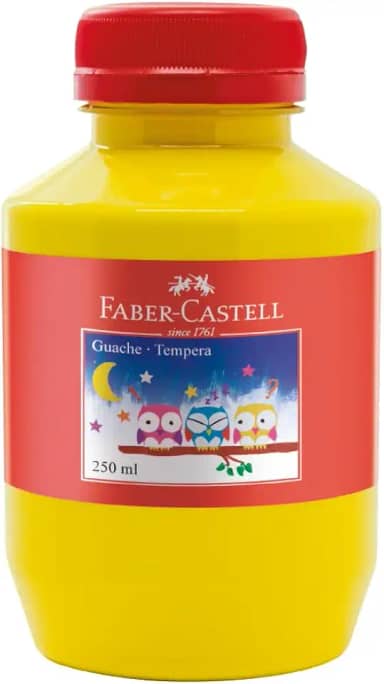 Tinta Guache Faber-Castell, Amarelo - 250ml