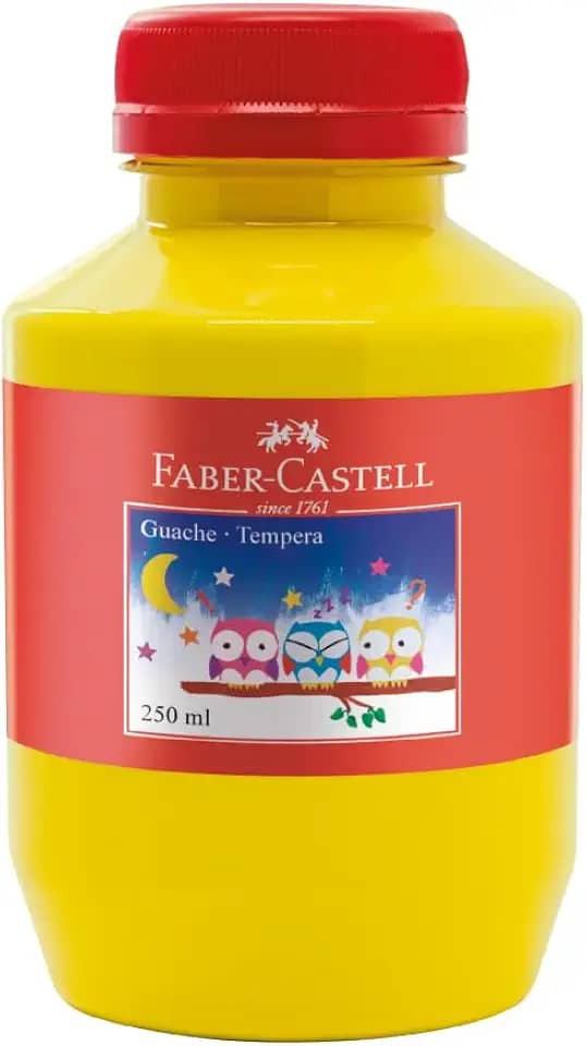 Tinta Guache Faber-Castell, Amarelo - 250ml