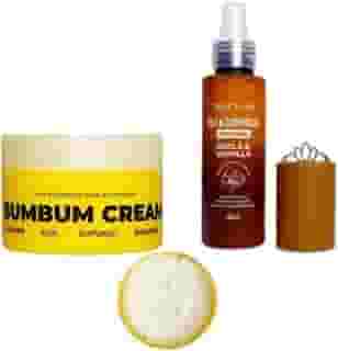 Kit Bumbum Creme, Creme Firmador com Guaraná, Açaí, Cupuaçu e Baunilha + Óleo Corporal Luminoso
