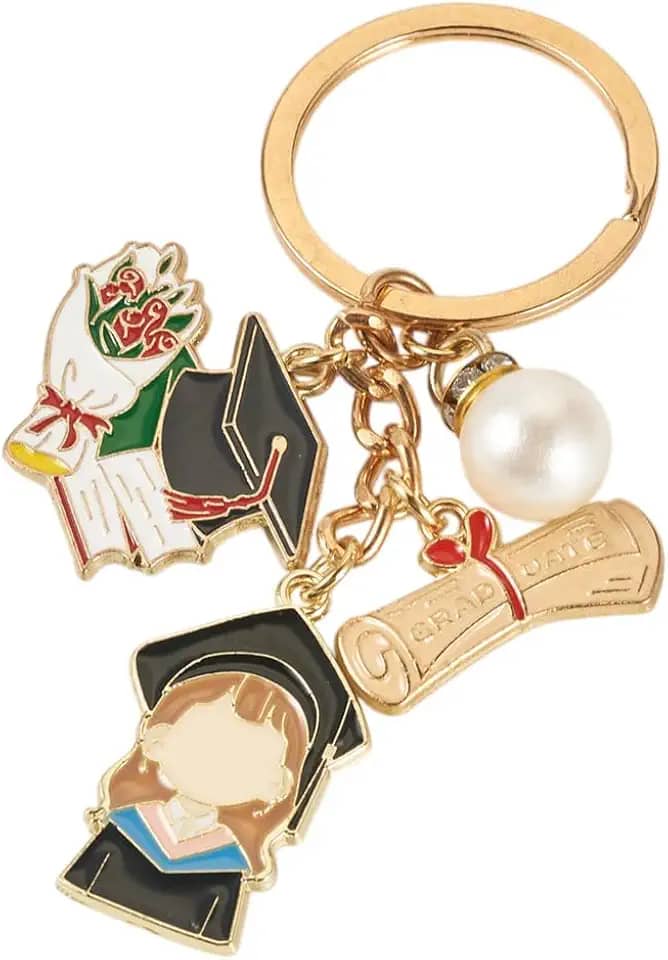 Chaveiro de formatura com pingente de liga esmaltada para ele, sua classe de 2025, presentes de formatura inspiradores de formatura 85 mm