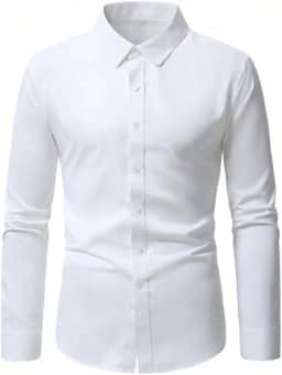 Camisa Social Masculina Slim Fit Manga Longa