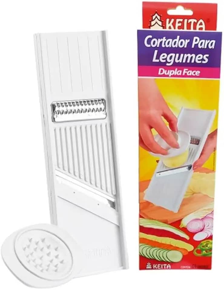 Cortador Fatiador Ralador De Legumes Dupla Face Keita Mandoline Corte Chips Rodelas Fatias
