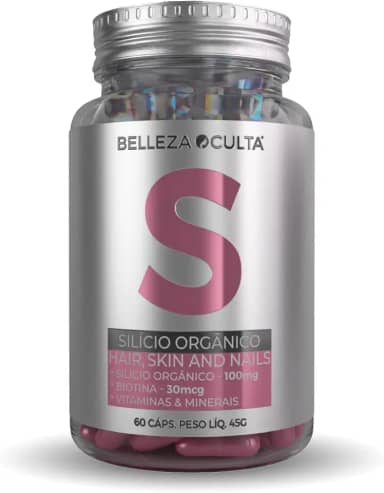 Silício Orgânico Nutricolin 100mg Belleza Oculta Hair Skin Nails Nutricosméticos 60 cápsulas
