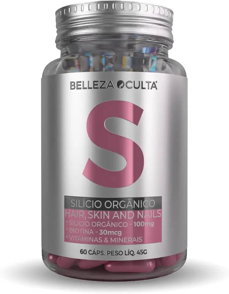 Silício Orgânico Nutricolin 100mg Belleza Oculta Hair Skin Nails Nutricosméticos 60 cápsulas
