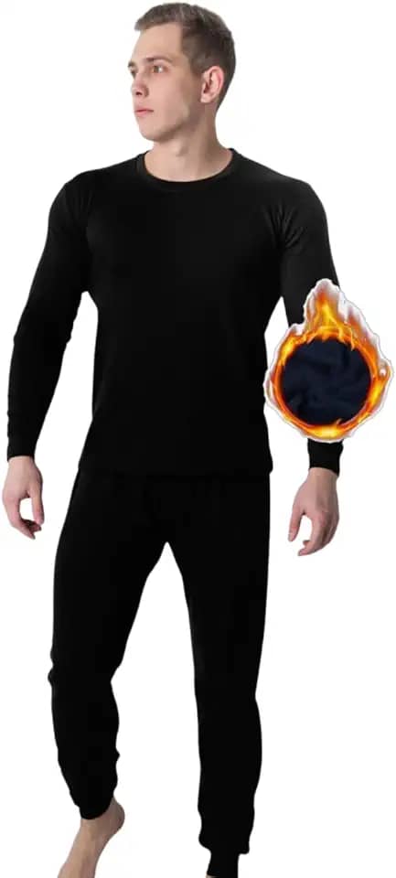 Conjunto Termico Masculino Segunda Pele Flanelado Pelucia Atoalhado Preto