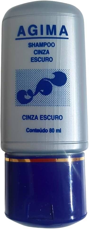 Shampoo Cinza Escuro, Tonalizante para Cabelos Grisalhos e Brancos, 80ml