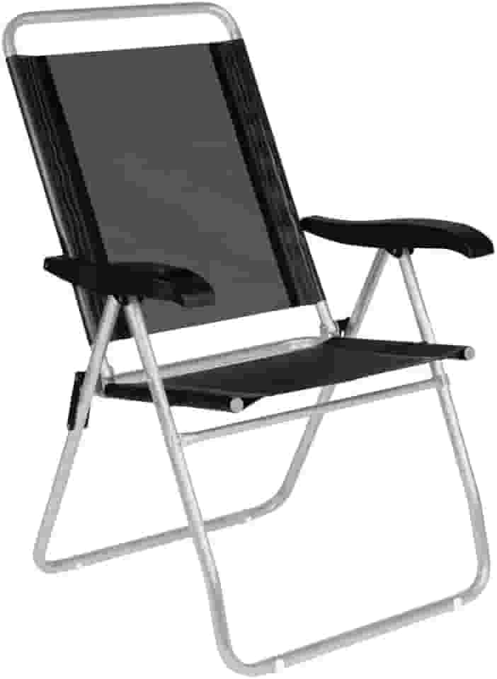 Mor - Cadeira Reclinável Alumínio 4 Posições Boreal Preta