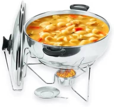 Rechaud Panela De Alumínio Para Buffet Festas Com Tampa 6.5 Litros