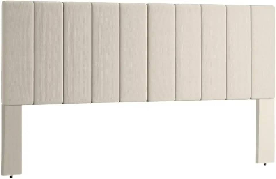 Cabeceira Estofada Cama Box Casal 140 cm Carla - Bege