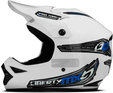 CAPACETE OFF ROAD PRO TORK LIBERTY MX PRO BRANCO TAM. 58