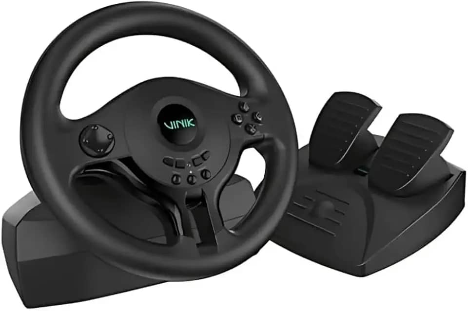 VOLANTE GAMER COM PEDAL GW180 VINIK PARA PC / PS4 / XBOX/SWITCH