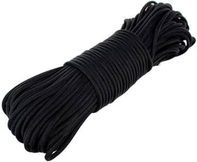 Planeta Paracord – corda de paraquedista preta 850 – 30 metros. Resistência à tração a 227 kg – Mais forte do que a corda de paraquedista 550 e 750 resistente a mofo, mofo, apodrecimento e UV – Feito nos EUA
