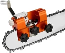 Afiador de Corrente para Motosserra Portátil com Manivela Gabarito de Afiação em Aço Inox