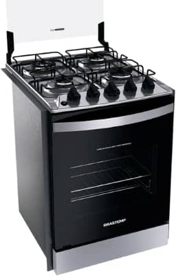 Fogão Brastemp 4 Bocas de embutir Inox com dupla chama e grades individuais - BYO4EBR Bivolt