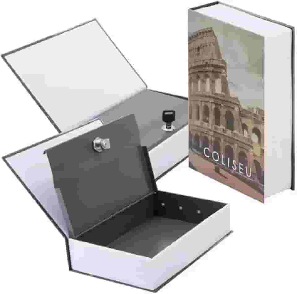 Livro Cofre Com Chave De Metal - Capa Coliseu 24 X 16 Cm - Coliseu