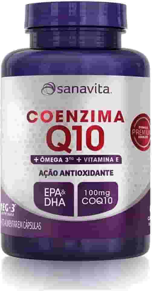 Sanavita - Coenzima Q10 - Bioidêntica com Ômega 3 e Vitamina E - 60 Cápsulas